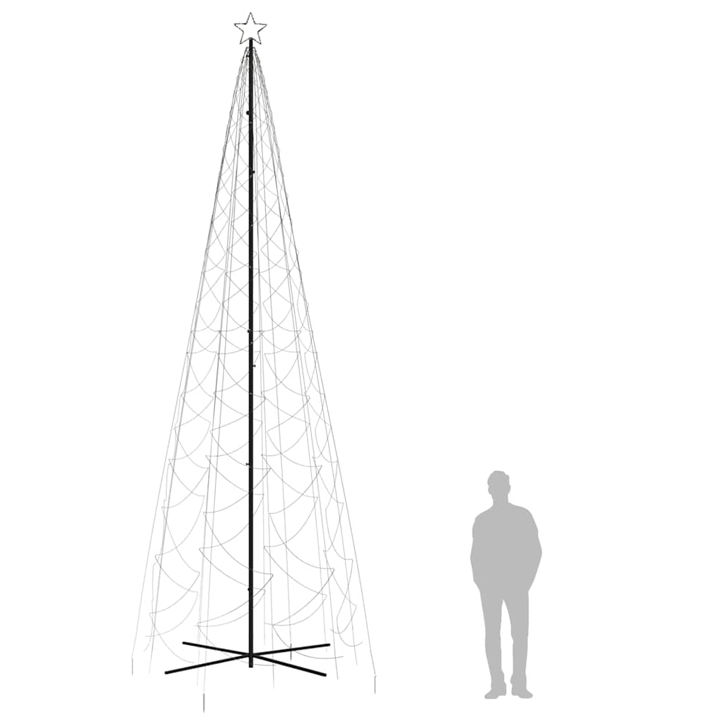 Stožasto božićno drvce toplo bijelo 1400 LED žarulja 160x500 cm