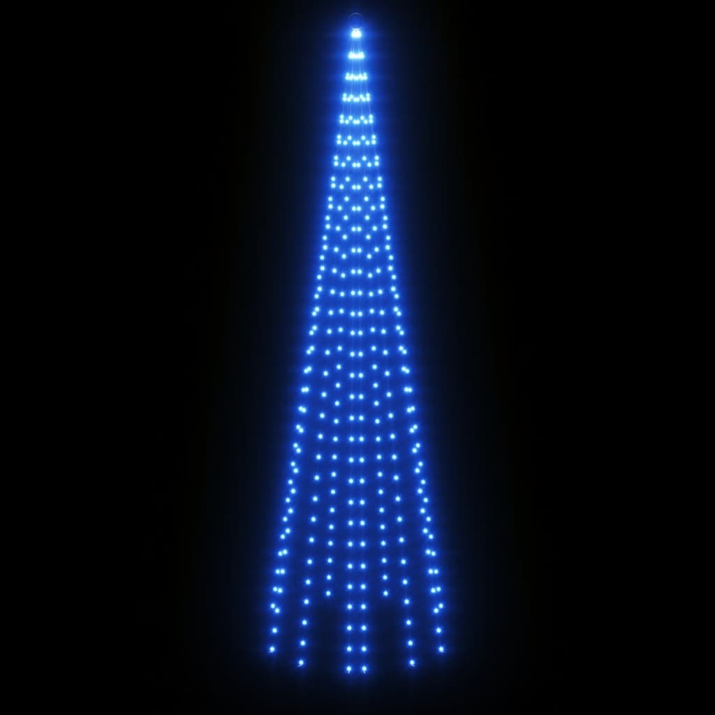 Božićno drvce na stijegu 310 LED žarulja plave 300 cm