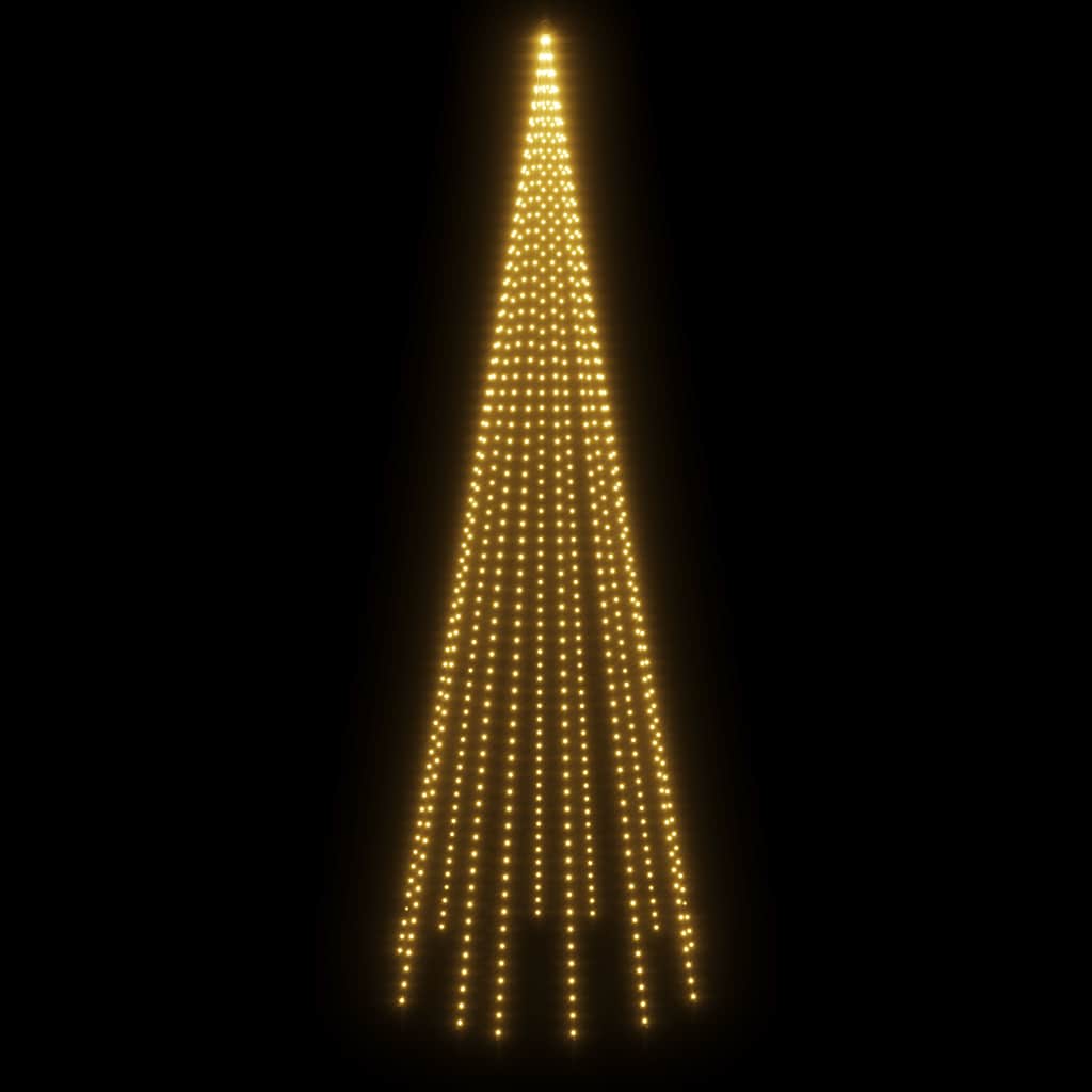 Božićno drvce na stijegu 732 LED žarulje tople bijele 500 cm