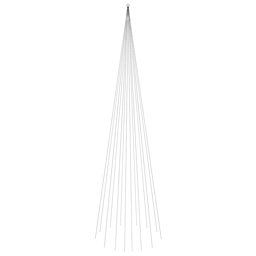Božićno drvce na stijegu 1134 LED žarulje hladne bijele 800 cm