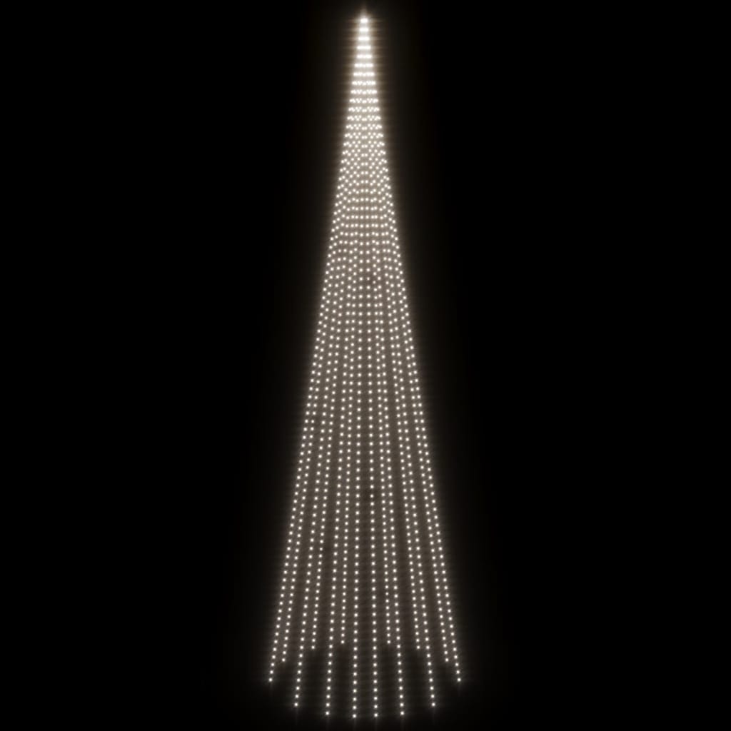 Božićno drvce na stijegu 1134 LED žarulje hladne bijele 800 cm