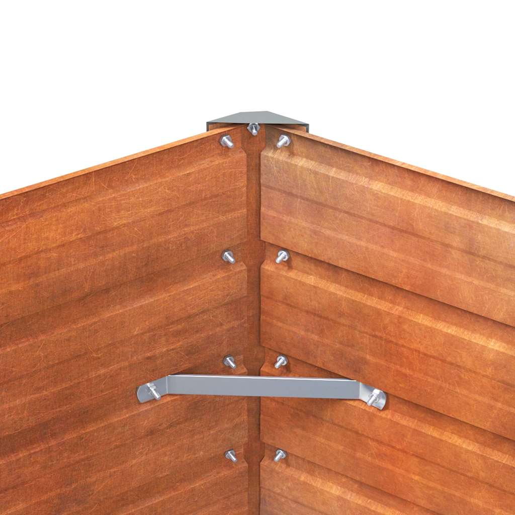 Povišena vrtna gredica boja hrđe 100x100x45 cm čelik COR-TEN