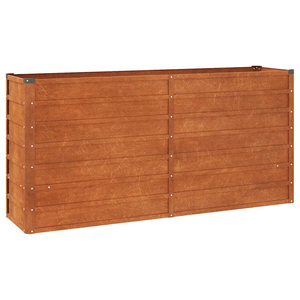 Povišena vrtna gredica boja hrđe 160 x 40 x 77 cm čelik COR-TEN