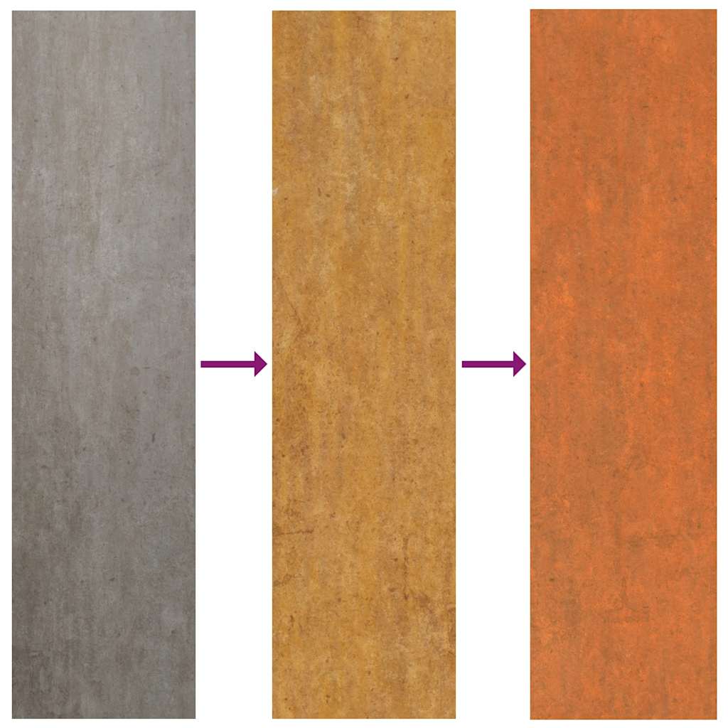 Povišena vrtna gredica boja hrđe 320 x 80 x 77 cm čelik COR-TEN
