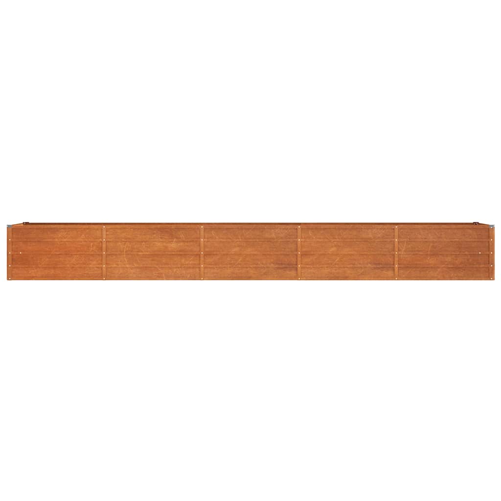 Povišena vrtna gredica boja hrđe 400 x 80 x 45 cm čelik COR-TEN