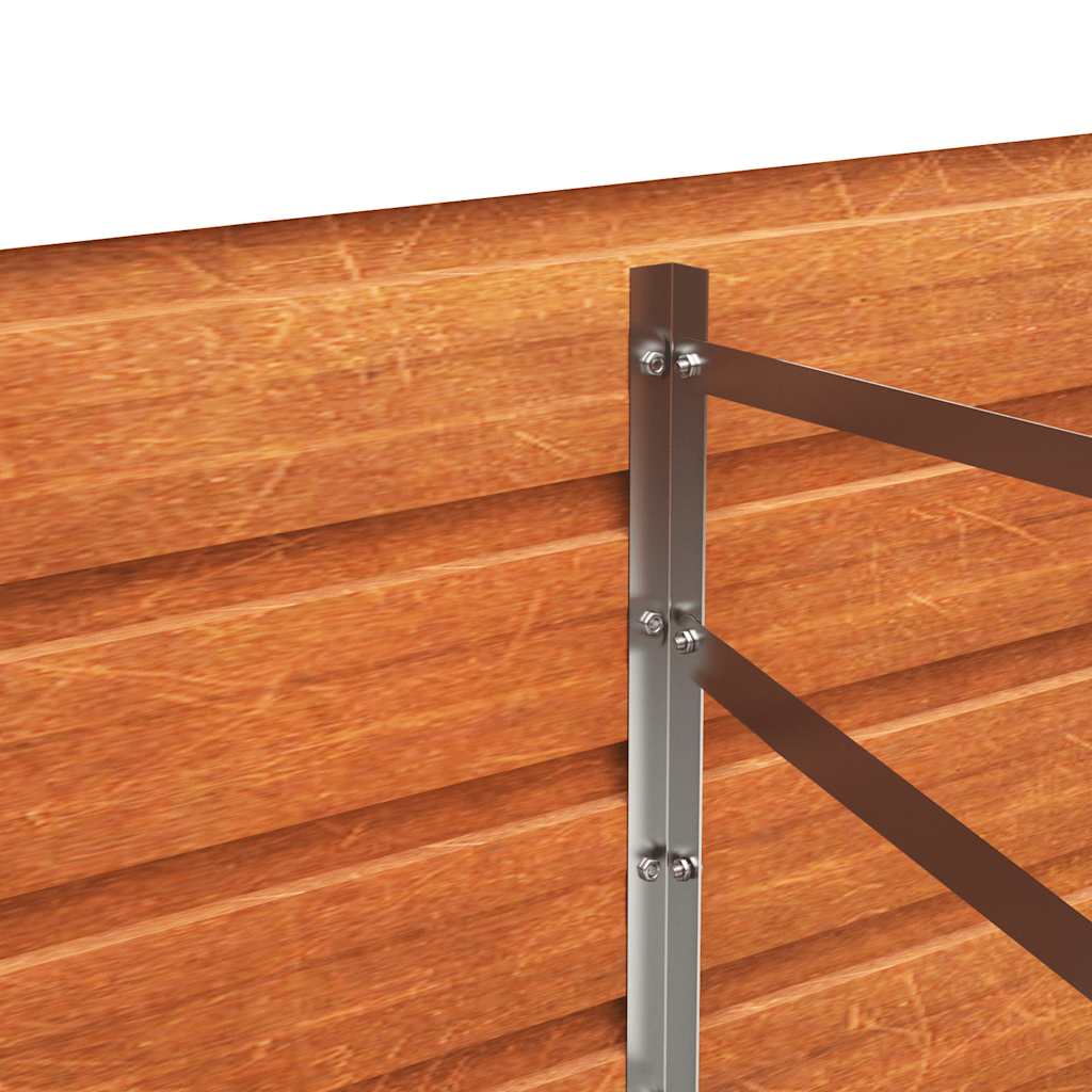 Povišena vrtna gredica boja hrđe 400 x 80 x 45 cm čelik COR-TEN