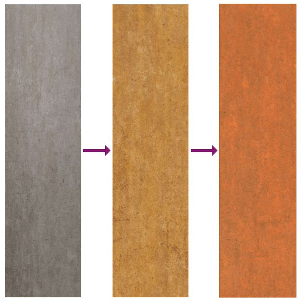 Povišena vrtna gredica boja hrđe 600 x 80 x 45 cm čelik COR-TEN