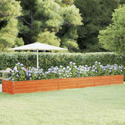 Povišena vrtna gredica boja hrđe 600 x 80 x 45 cm čelik COR-TEN