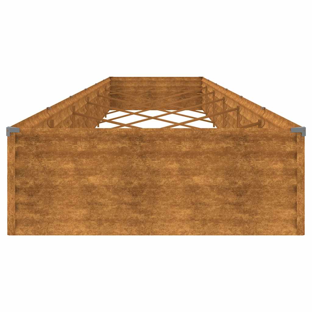 Povišena vrtna gredica 579 x 100 x 36 cm od čelika COR-TEN