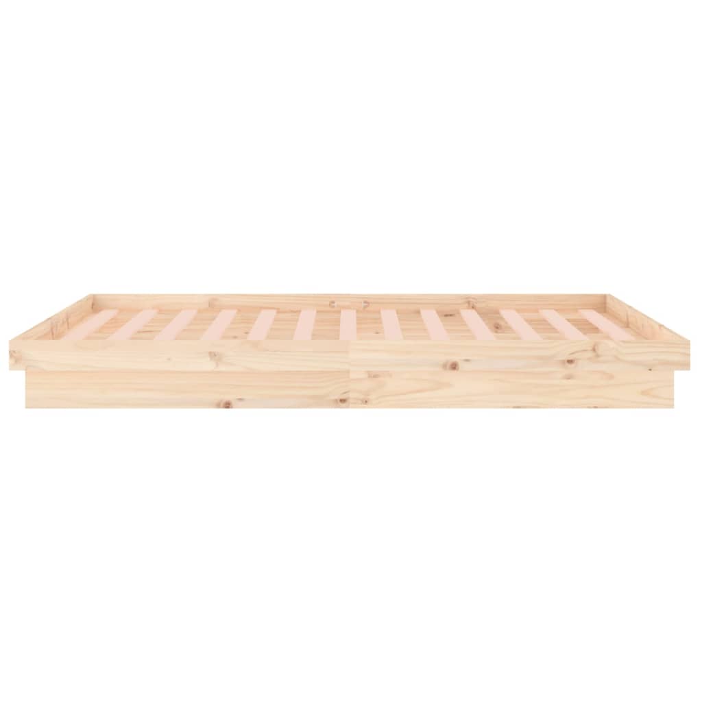 LED okvir kreveta 135 x 90 cm bračni od masivnog drva