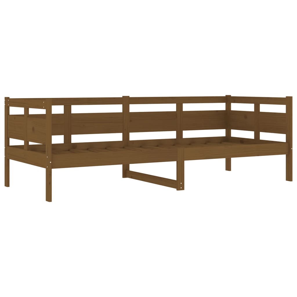 Dnevni ležaj od masivne borovine smeđa boja meda 80 x 200 cm