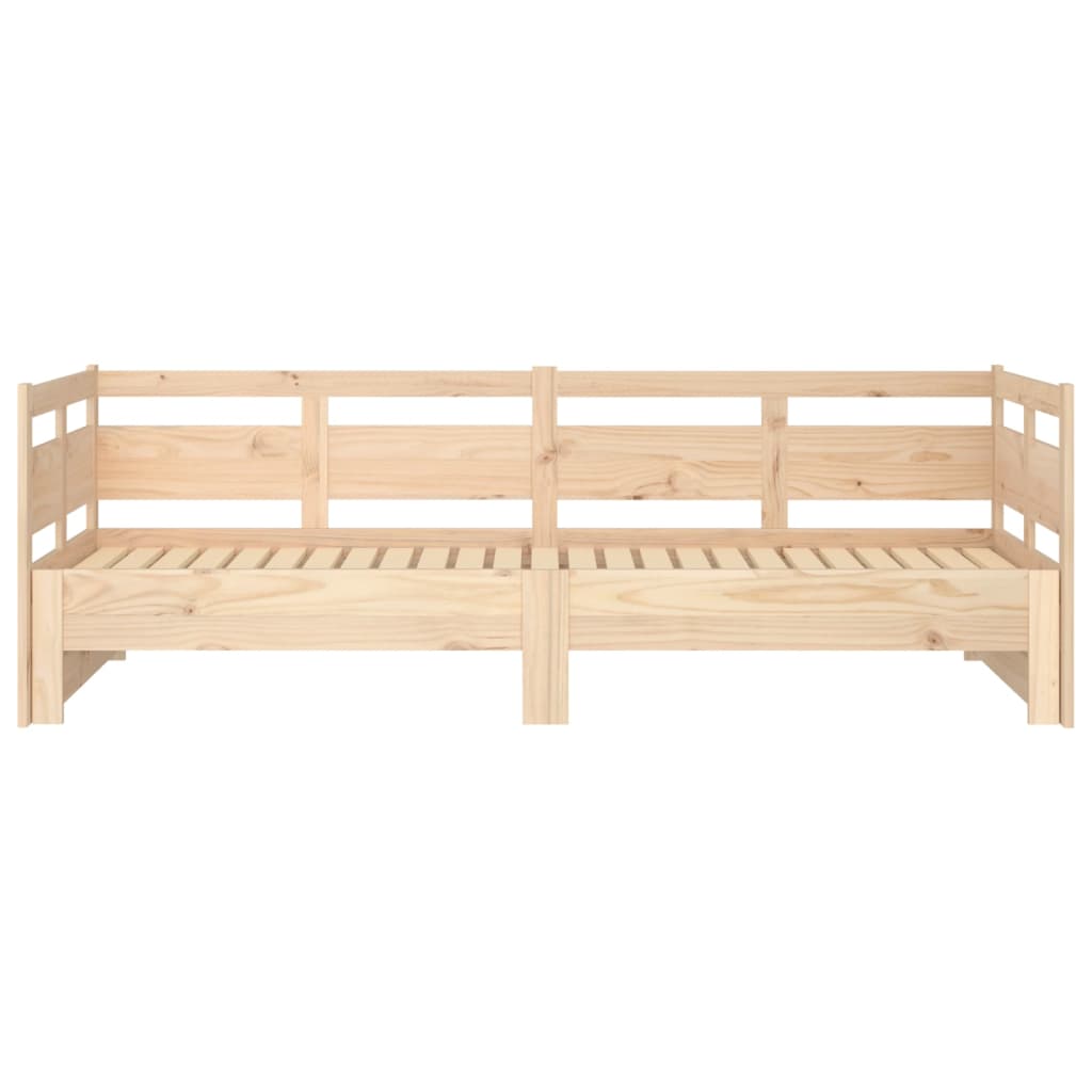 Dnevni krevet na izvlačenje masivna borovina 2x(80x200) cm