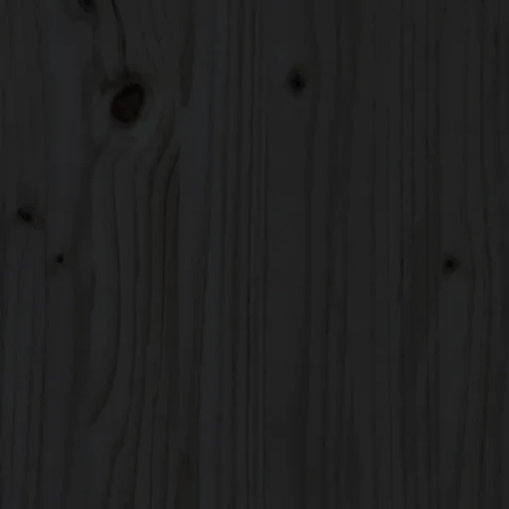 Dnevni ležaj na izvlačenje crni 2x (80x200) cm masivna borovina
