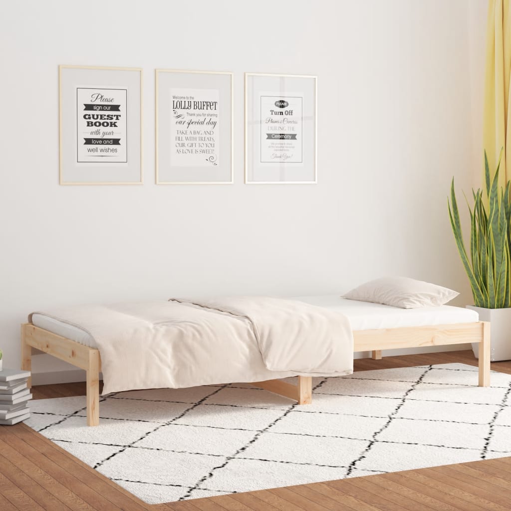 Dnevni krevet bez madraca 80 x 200 cm od masivne borovine