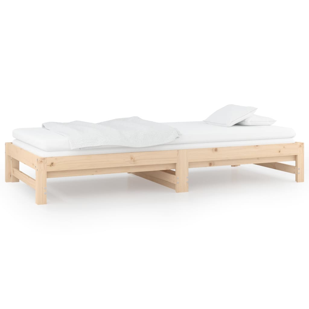 Dnevni ležaj na izvlačenje 2 x (90 x 200) cm masivna borovina