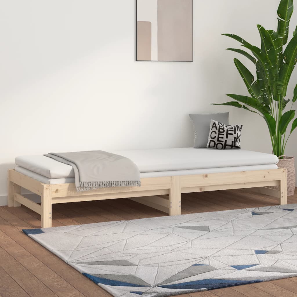 Dnevni ležaj na izvlačenje 2 x (90x190) cm od masivne borovine