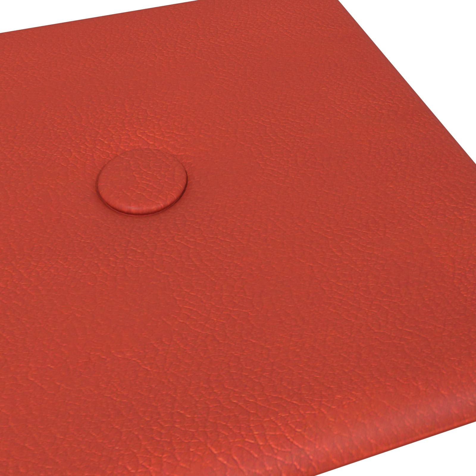 Zidna uzglavlja 12 pcs Crvena 30 x 15 cm Lažna koža