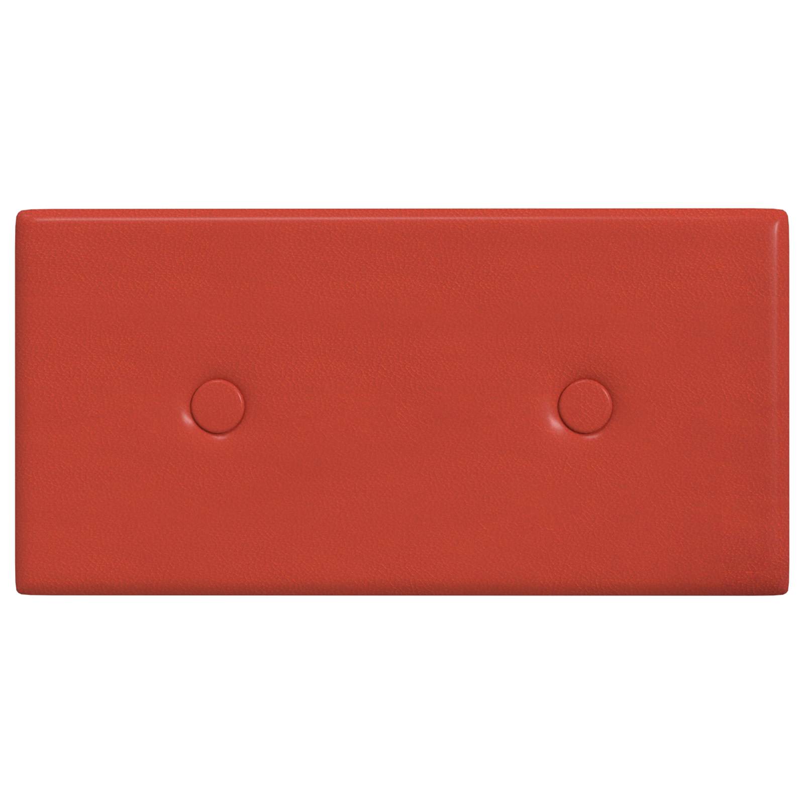 Zidna uzglavlja 12 pcs Crvena 30 x 15 cm Lažna koža