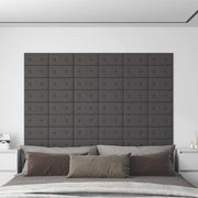 Zidna uzglavlja 12 pcs Sivi 30 x 15 cm Lažna koža