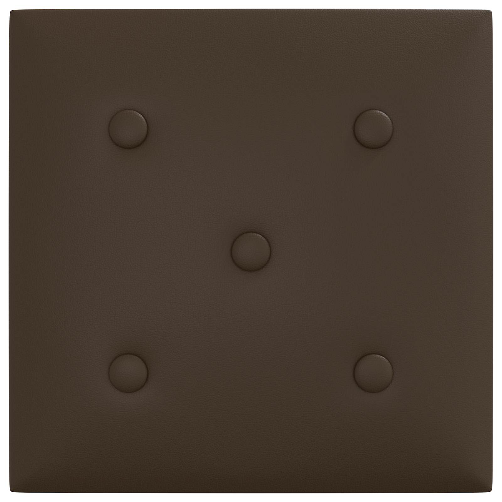 Zidna uzglavlja 12 pcs Smeđa 30 x 30 cm Lažna koža