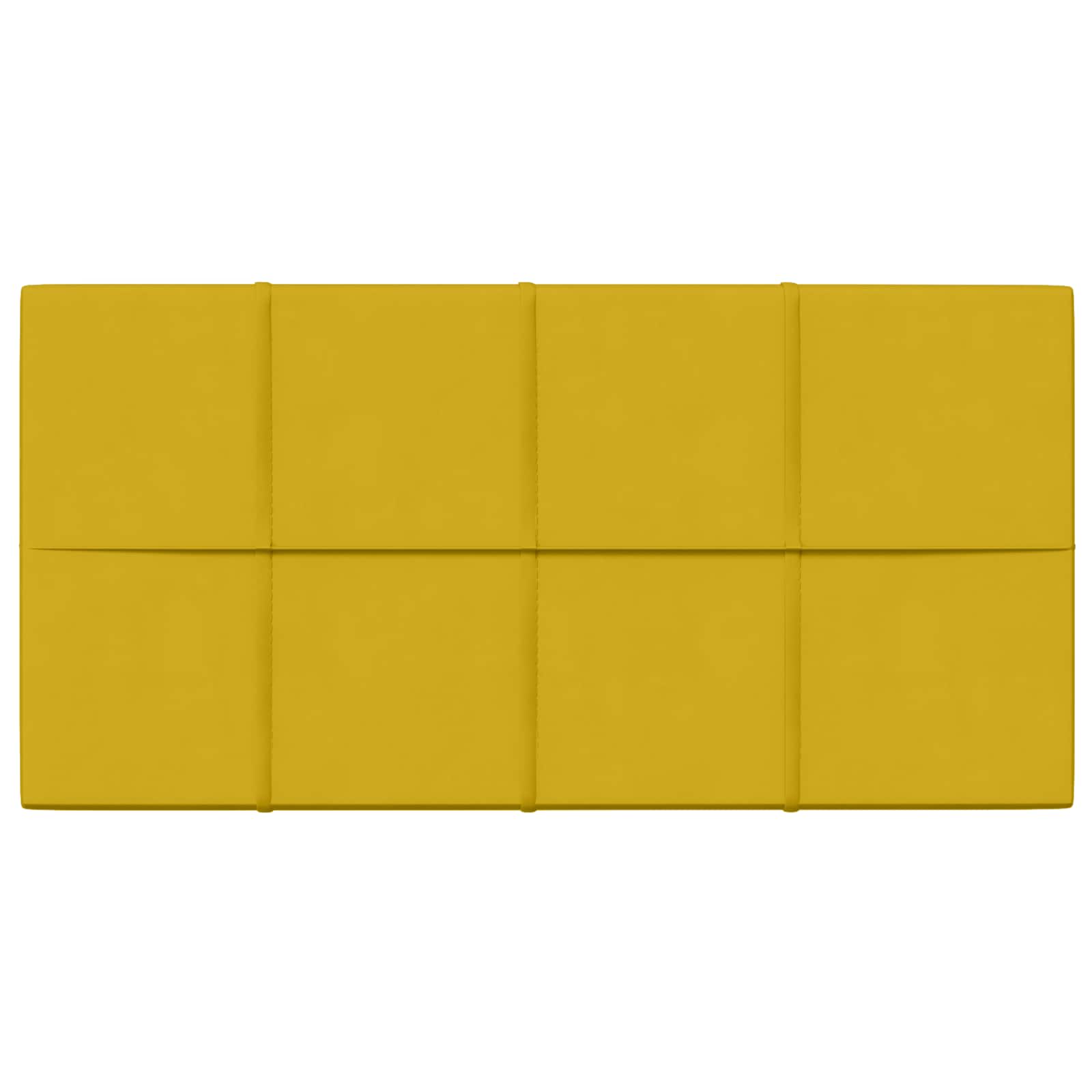 Zidna uzglavlja 12 pcs Žuta 60 x 30 cm Baršun