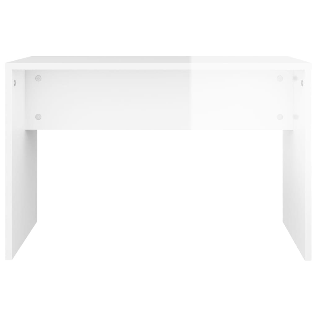 Toaletni stolac sjajni bijeli 70 x 35 x 45 cm konstruirano drvo