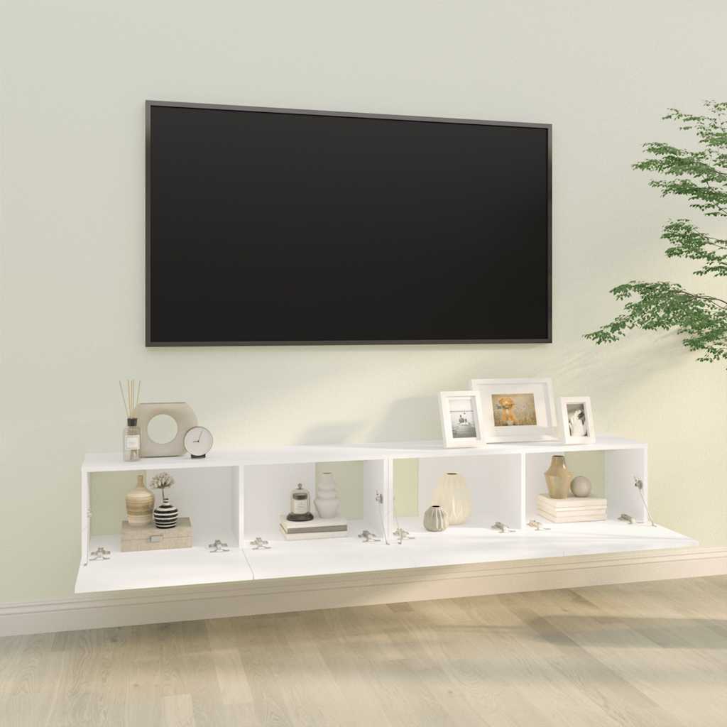 Zidni TV ormarići 2 kom bijeli 100x30x30 cm konstruirano drvo