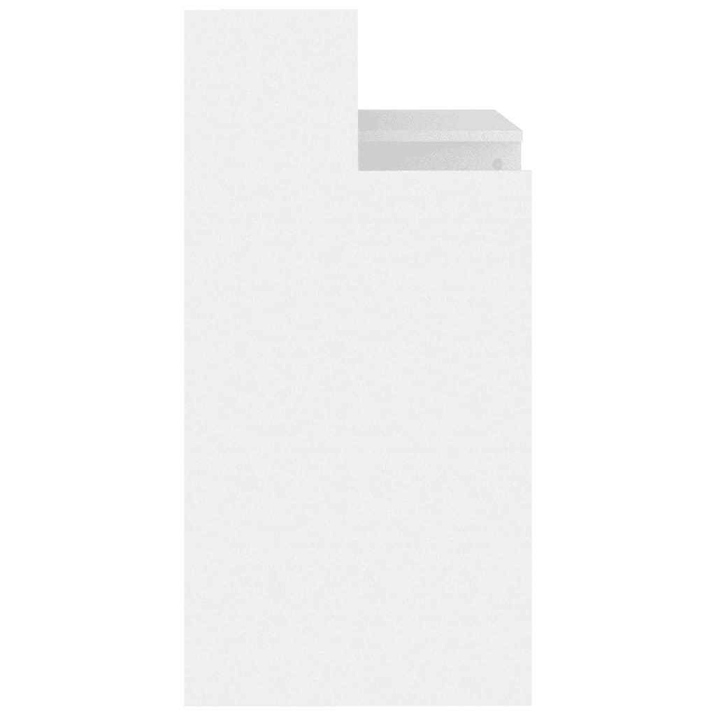 Radni stol s LED svjetlima bijeli 97x45x90 cm konstruirano drvo