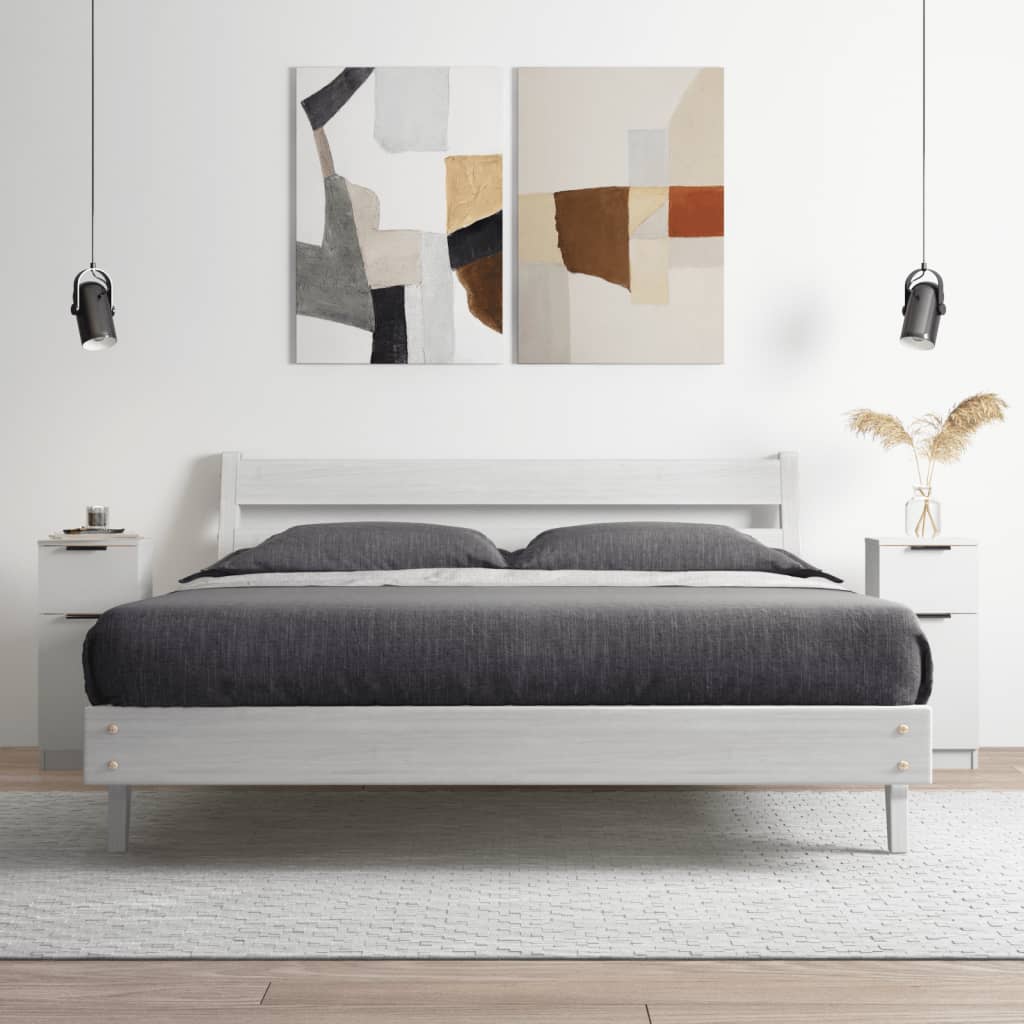 Komode 2 kom bijele 30 x 30 x 70 cm od konstruiranog drva