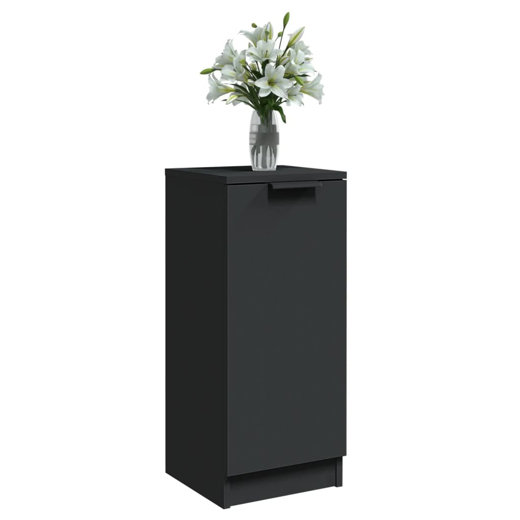 Komode 2 kom crne 30 x 30 x 70 cm od konstruiranog drva