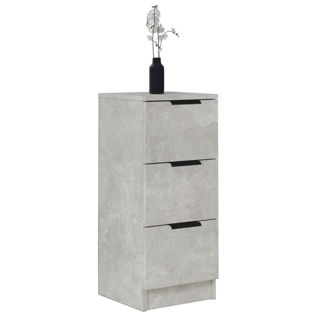 Komoda siva boja betona 30 x 30 x 70 cm od konstruiranog drva