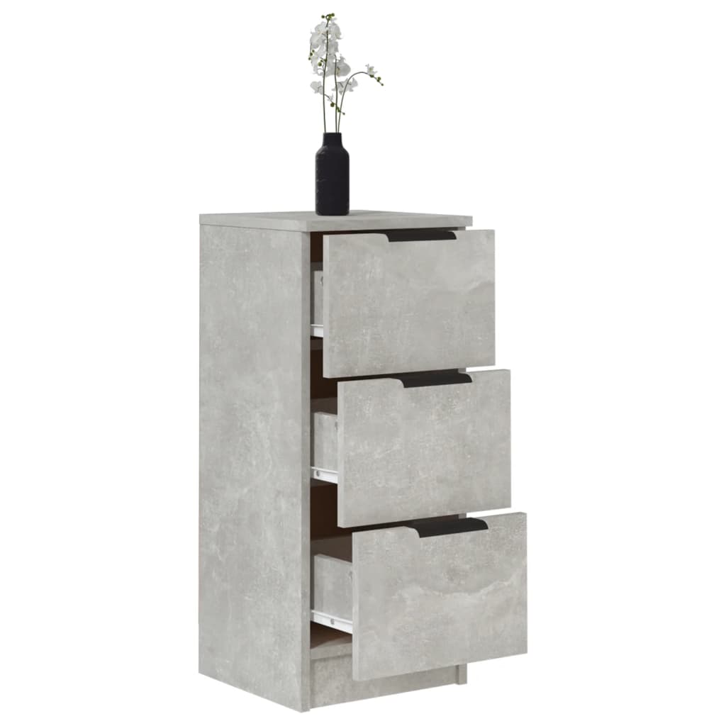 Komoda siva boja betona 30 x 30 x 70 cm od konstruiranog drva