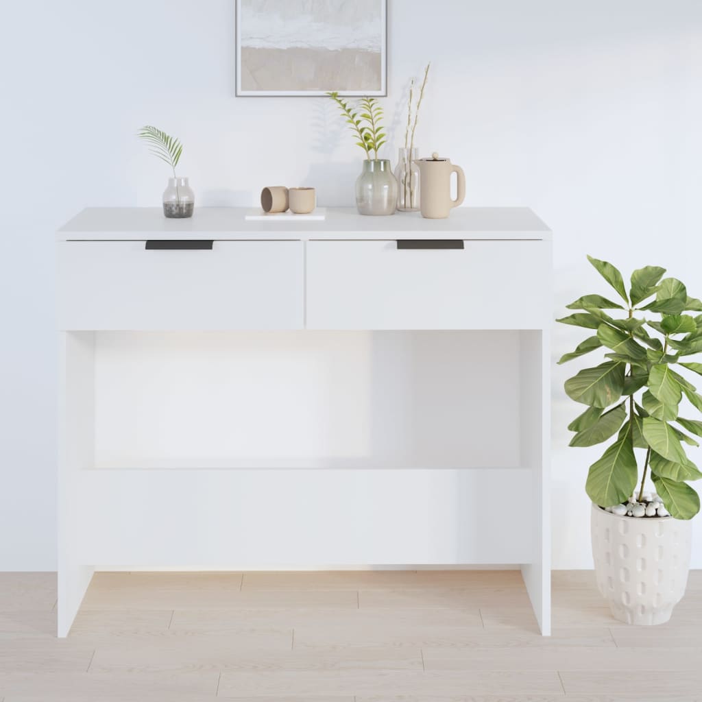 Konzolni stol bijeli 90 x 36 x 75 cm od konstruiranog drva