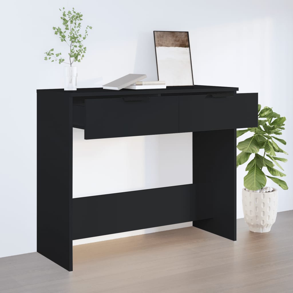 Konzolni stol crni 90 x 36 x 75 cm od konstruiranog drva