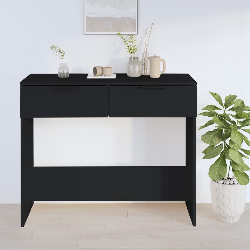 Konzolni stol crni 90 x 36 x 75 cm od konstruiranog drva
