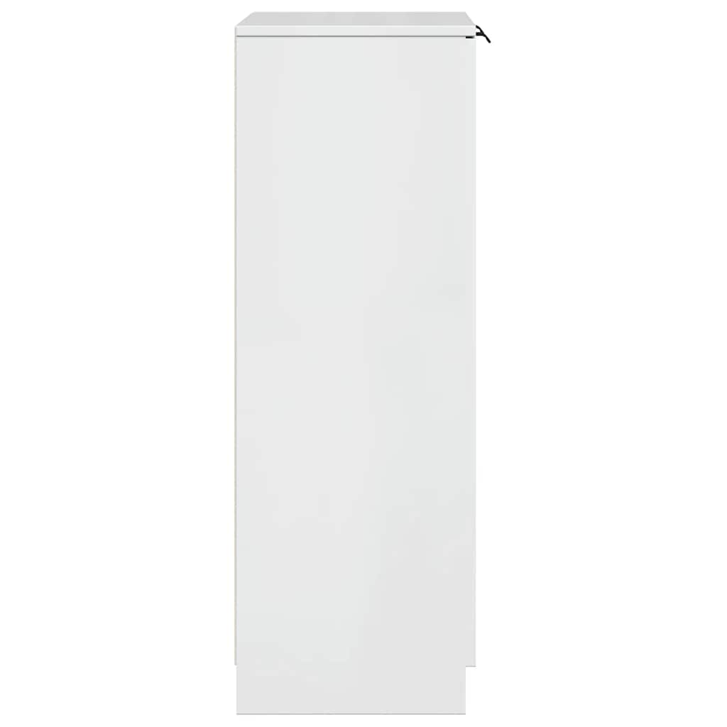 Ormarić za cipele sjajni bijeli 59x35x100,5 cm konstruirano drvo