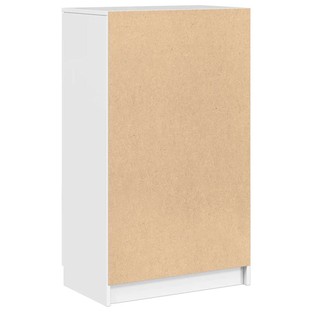 Ormarić za cipele sjajni bijeli 59x35x100,5 cm konstruirano drvo