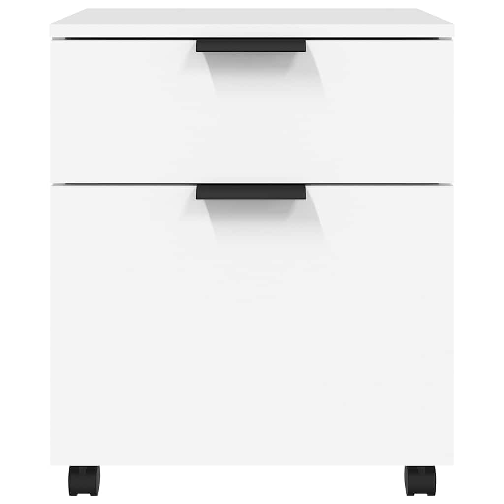 Mobilni ormarić za spise s kotačima bijeli 45 x 38 x 54 cm drvo