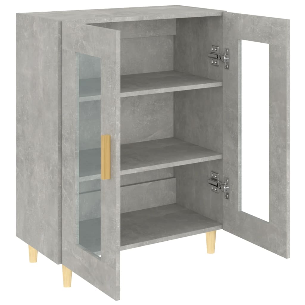 Komoda siva boja betona 69,5x34x90 cm od konstruiranog drva