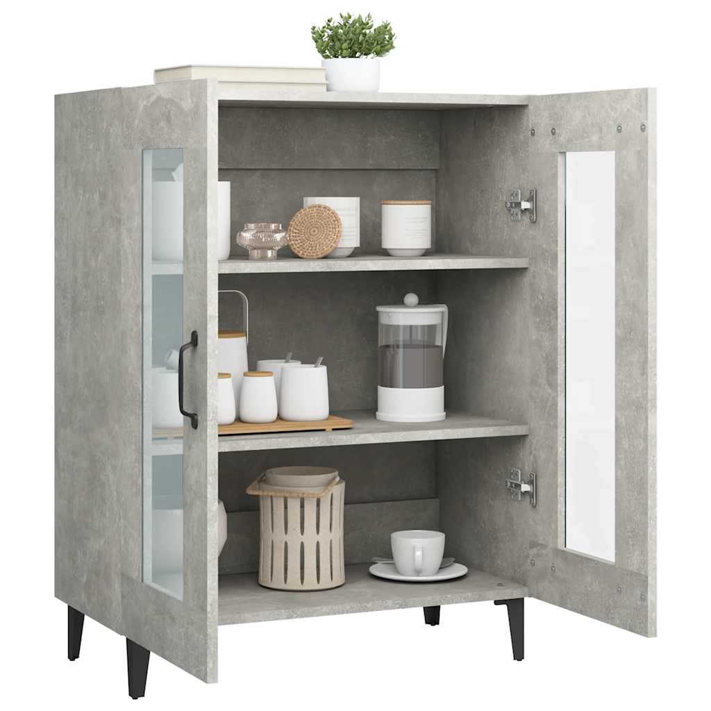 Komoda siva boja betona 69,5x34x90 cm od konstruiranog drva