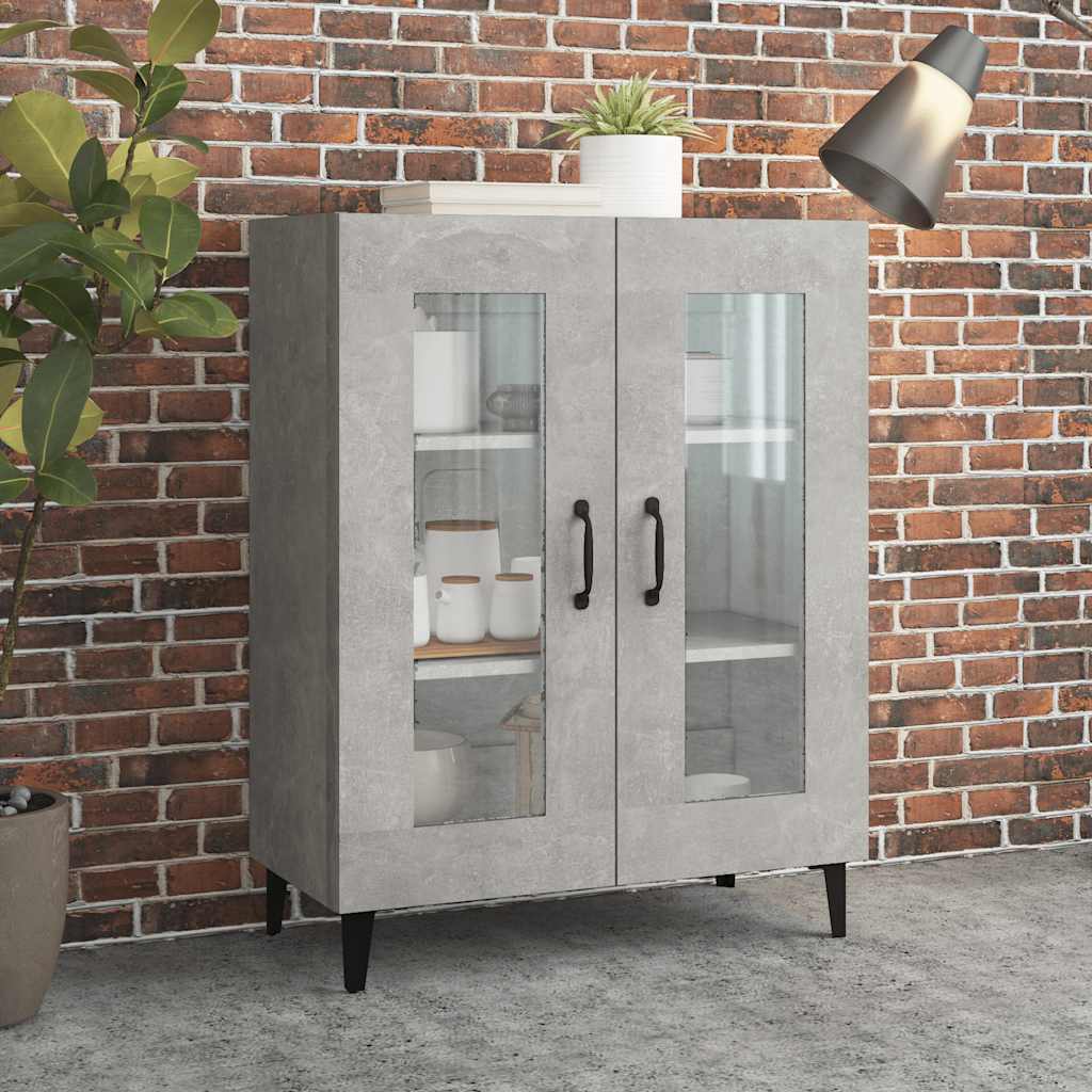 Komoda siva boja betona 69,5x34x90 cm od konstruiranog drva