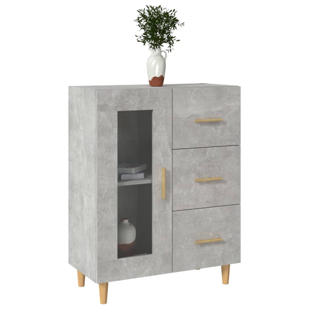 Komoda siva boja betona 69,5x34x90 cm od konstruiranog drva
