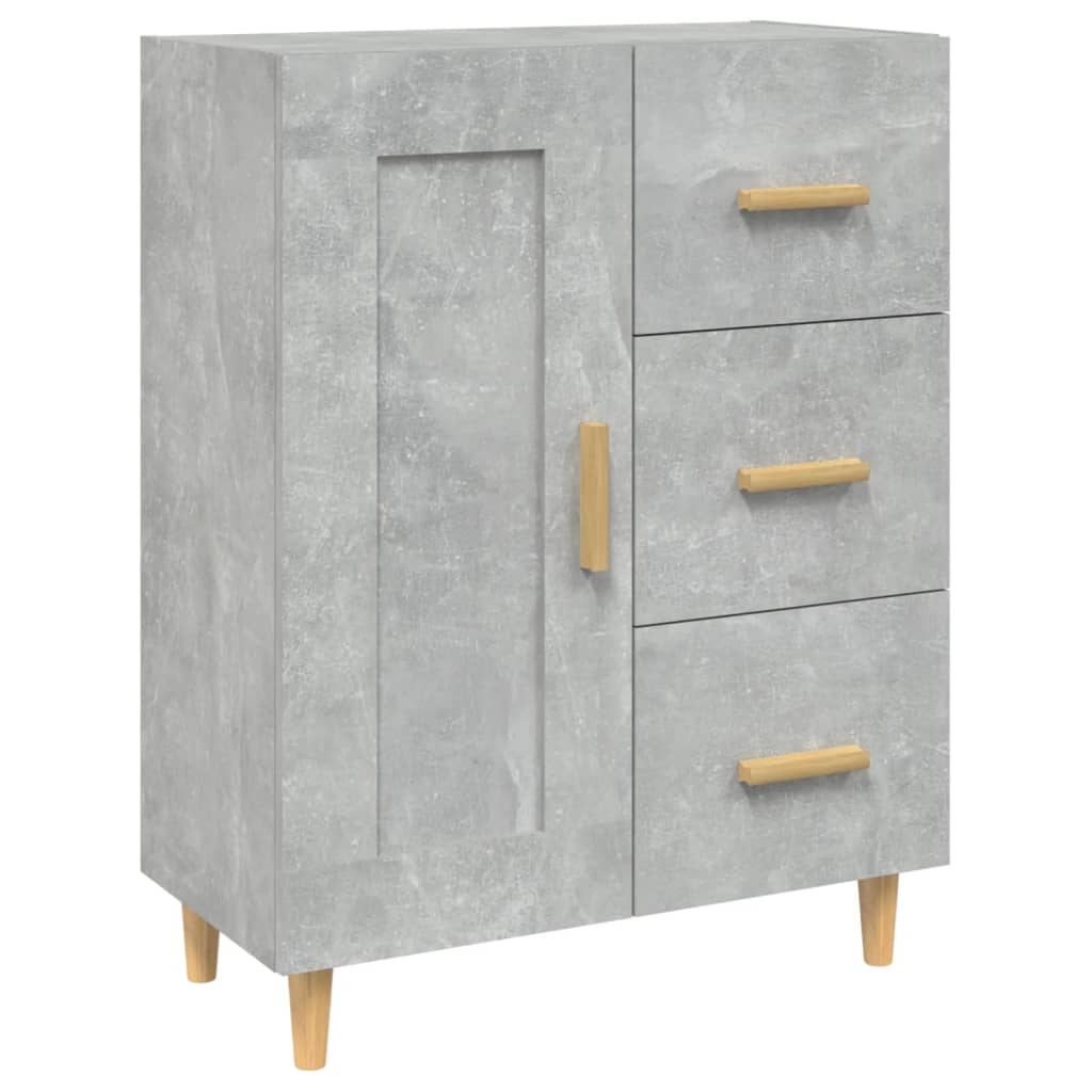 Komoda siva boja betona 69,5 x 34 x 90 cm od konstruiranog drva