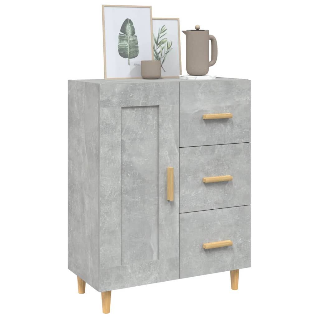 Komoda siva boja betona 69,5 x 34 x 90 cm od konstruiranog drva