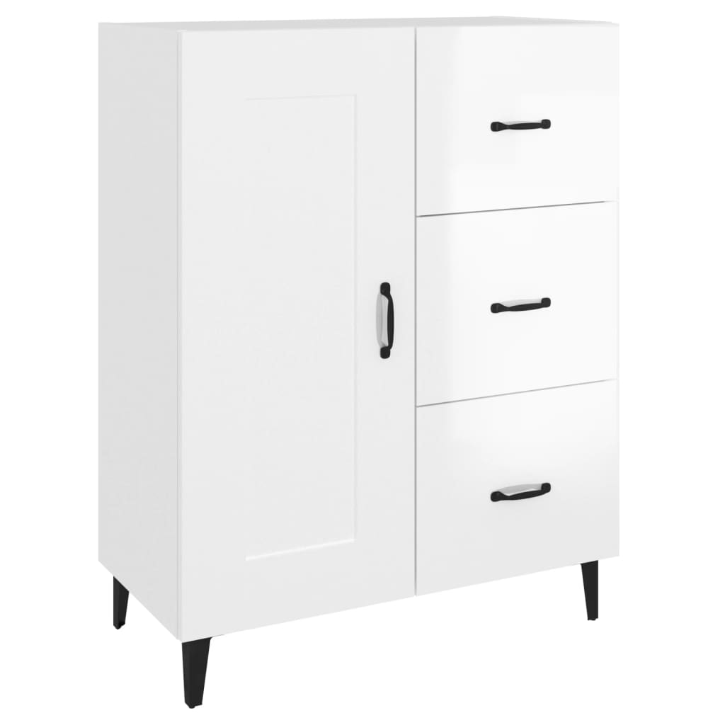 Komoda sjajna bijela 69,5x34x90 cm od konstruiranog drva