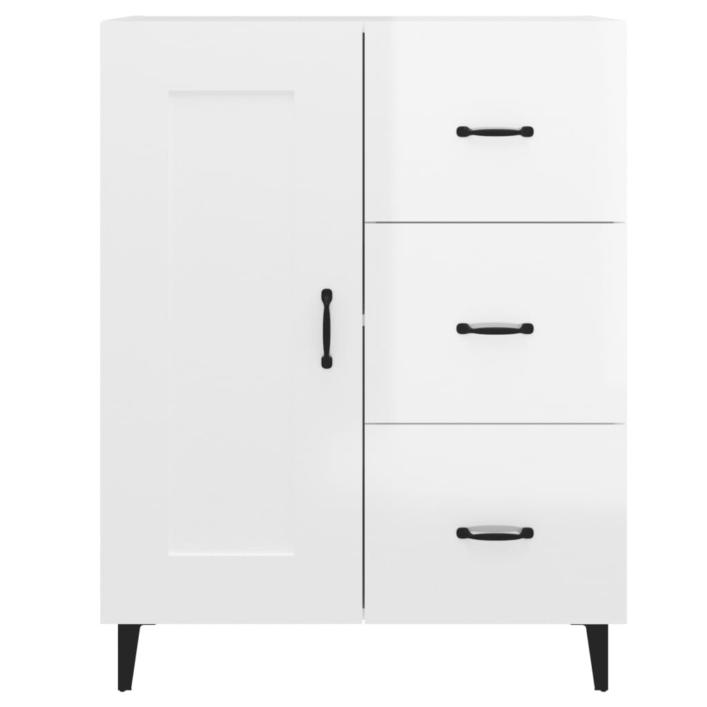 Komoda sjajna bijela 69,5x34x90 cm od konstruiranog drva