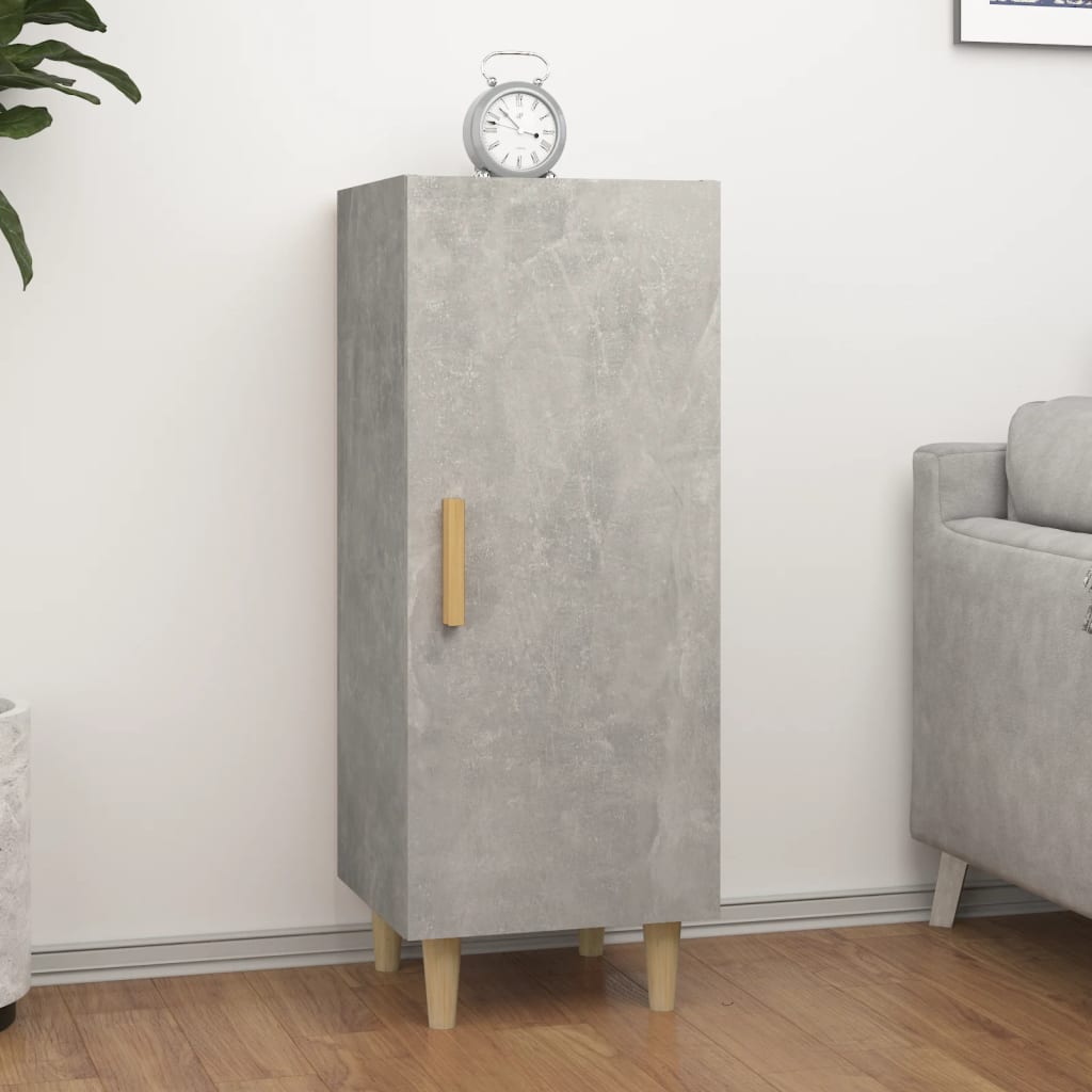 Komoda siva boja betona 34,5x34x90 cm od konstruiranog drva