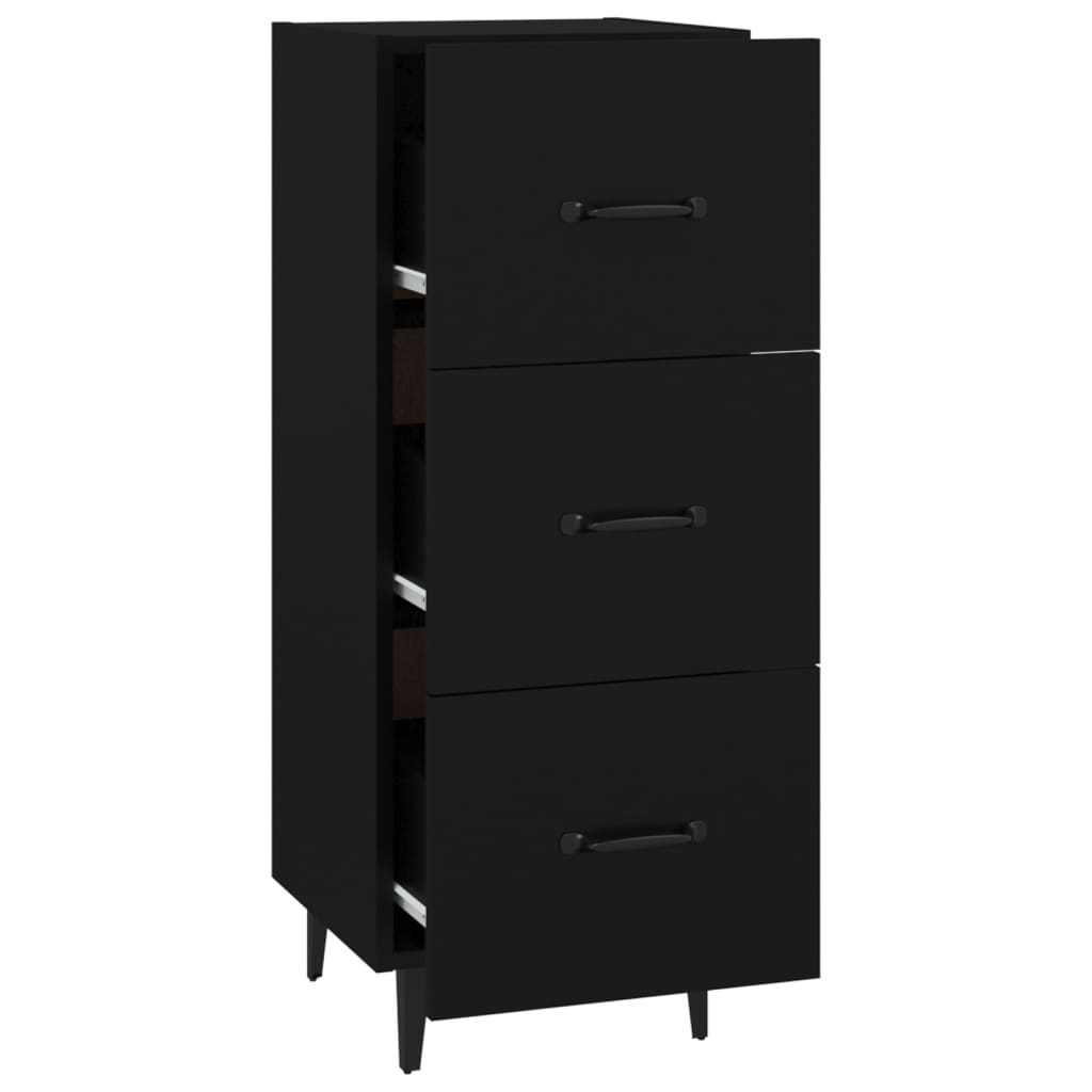 Komoda crna 34,5 x 34 x 90 cm od konstruiranog drva