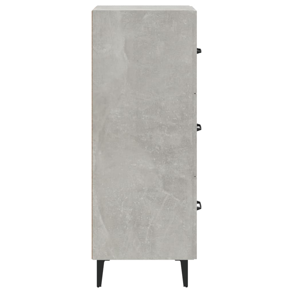 Komoda siva boja betona 34,5x34x90 cm od konstruiranog drva