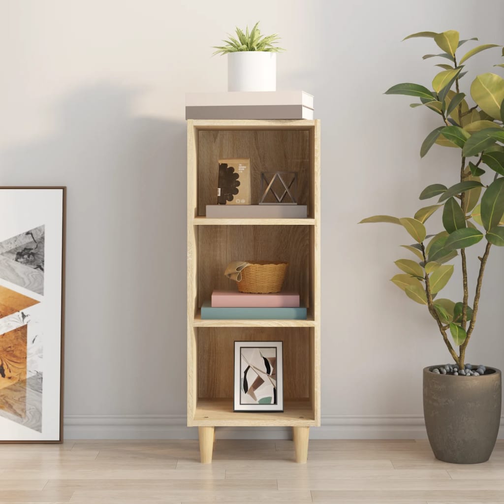 Komoda boja dimljenog sonome 34,5x32,5x90 cm konstruirano drvo